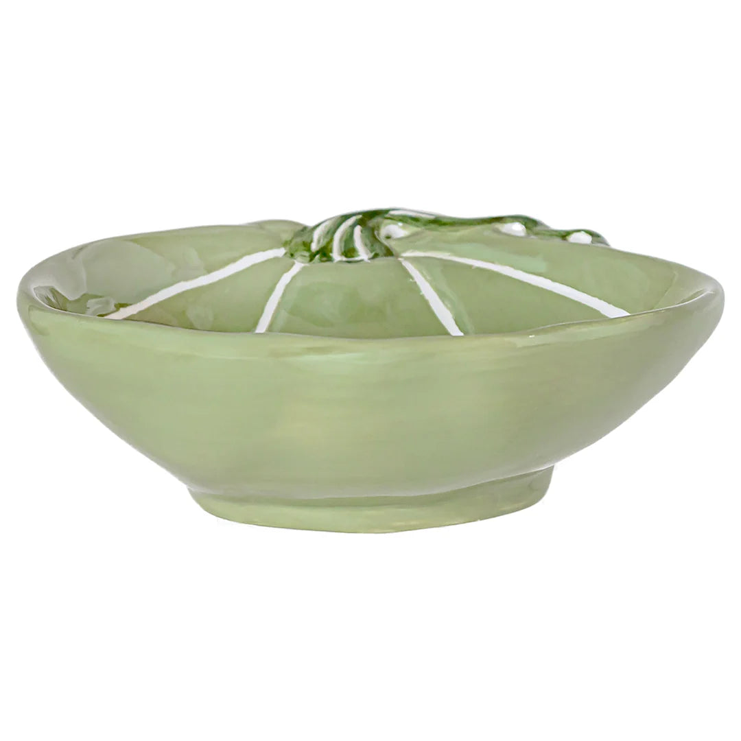 Green and White Pumpkin Bowl - Large