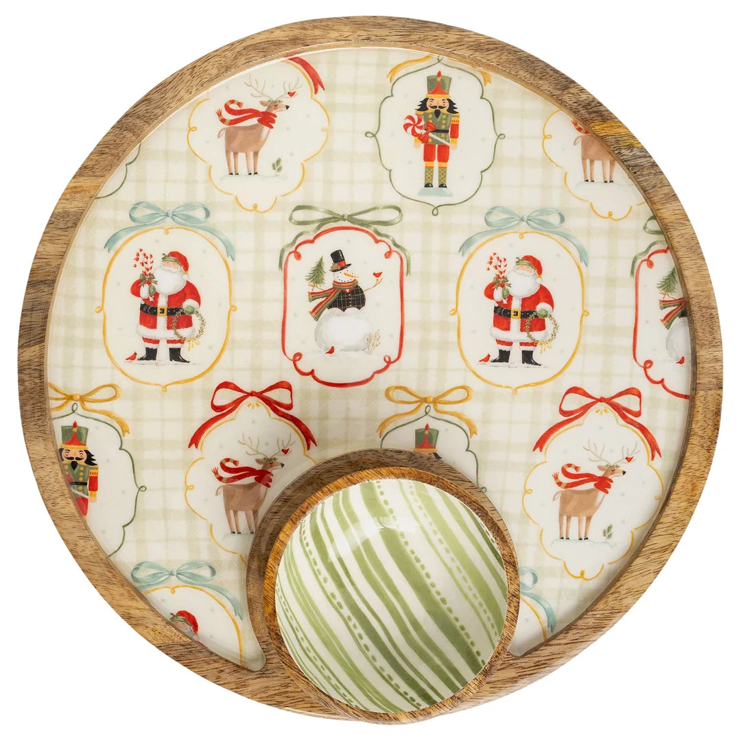 Frosty Fun Round Platter & Bowl