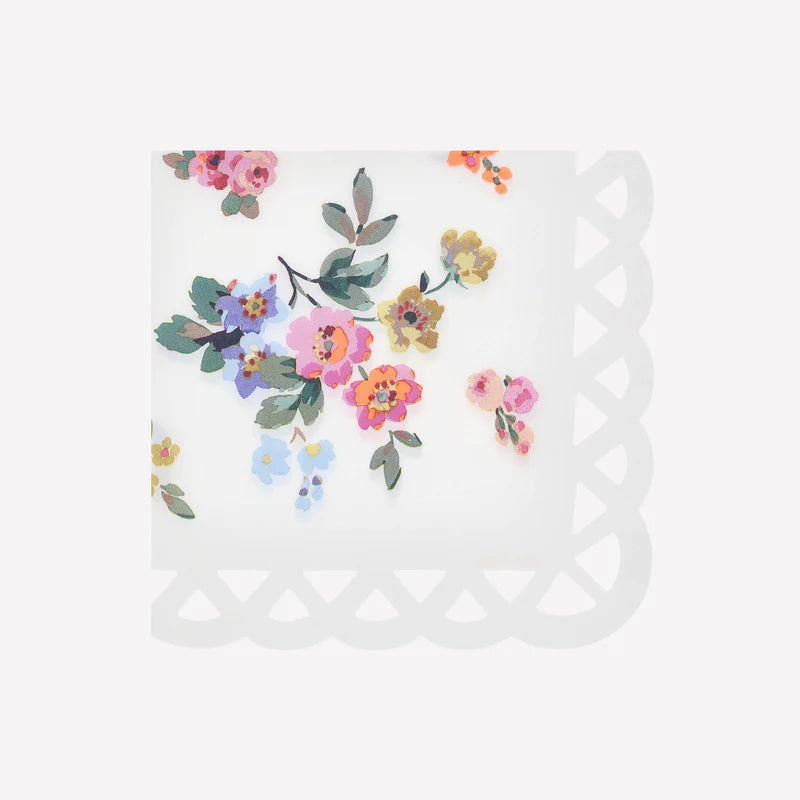 Basketweave Floral Large Napkins