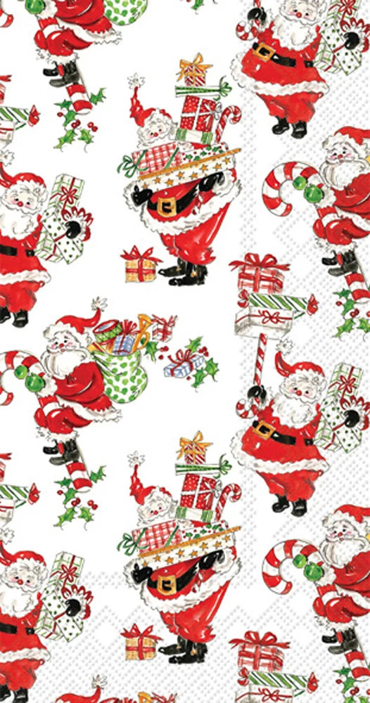 Holly Jolly Santas Guest Towel