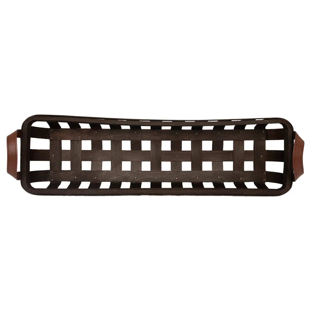 Brown Basketweave Trough (Set of 3)