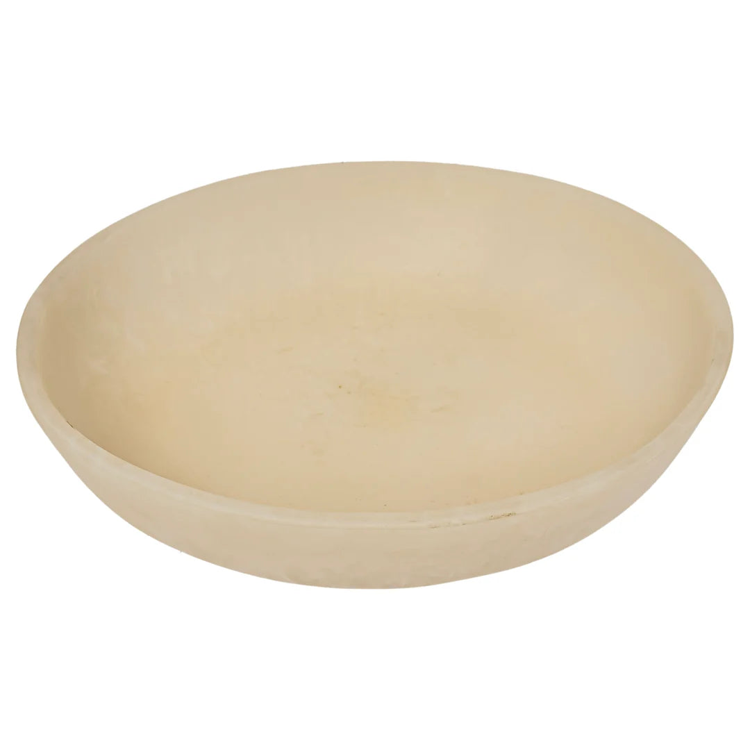 Cream Resin Oblong Bowl