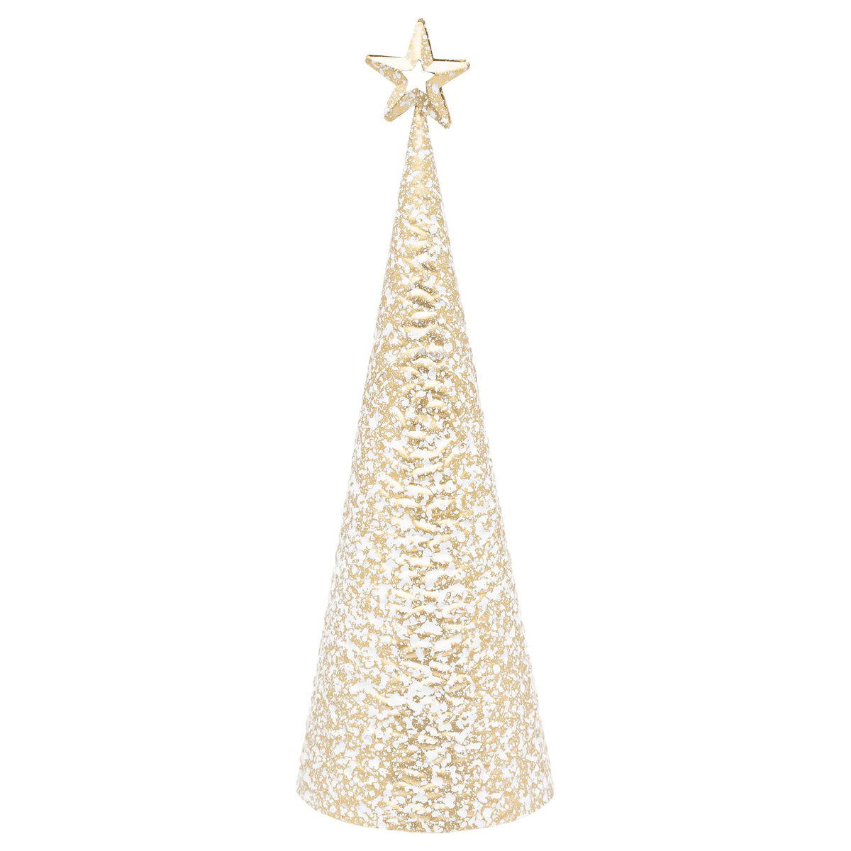 Frosted Gold Star Tree - Large