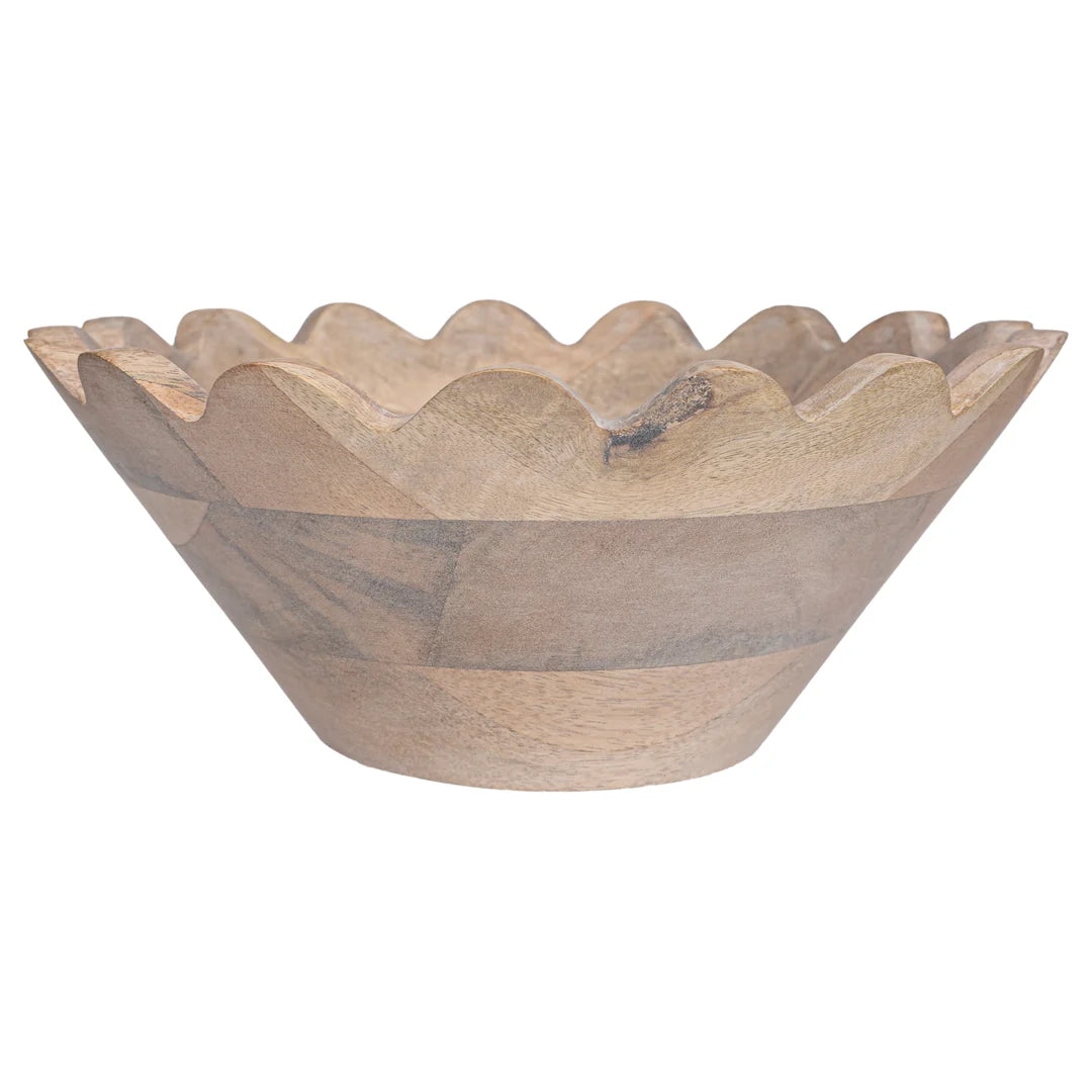 Whitewash Scallop Edge Bowls - 2 ct.