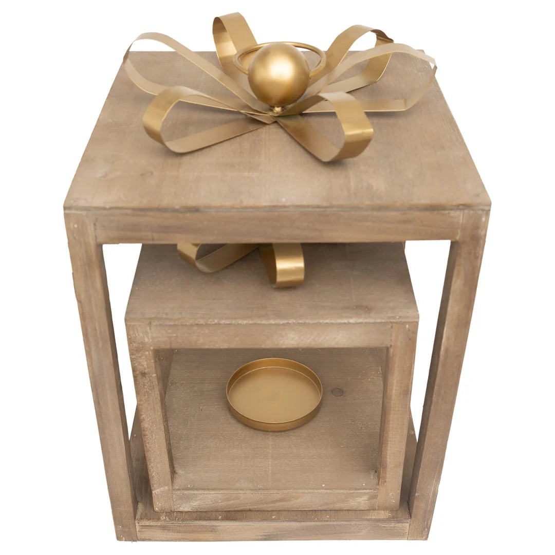 Natural Present Lanterns (Set of 2)