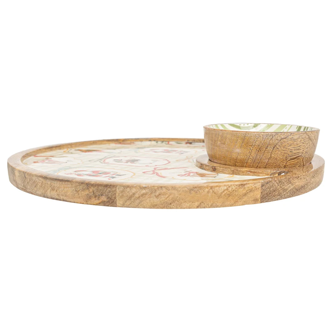 Frosty Fun Round Platter & Bowl