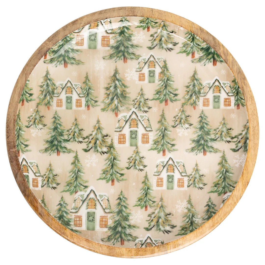 Gilded Tree Pedestal Platter