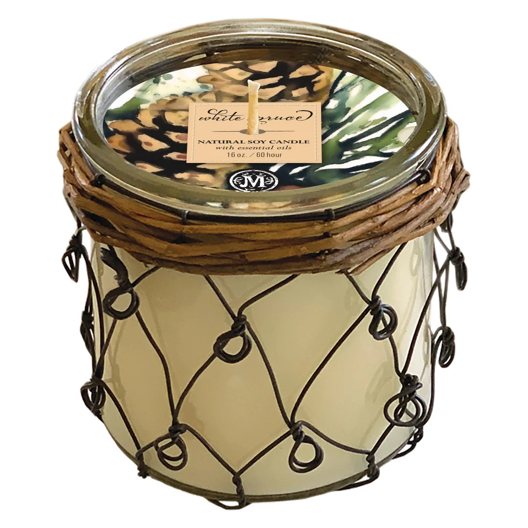 White Spruce Farmhouse Soy Candle - 16 oz.