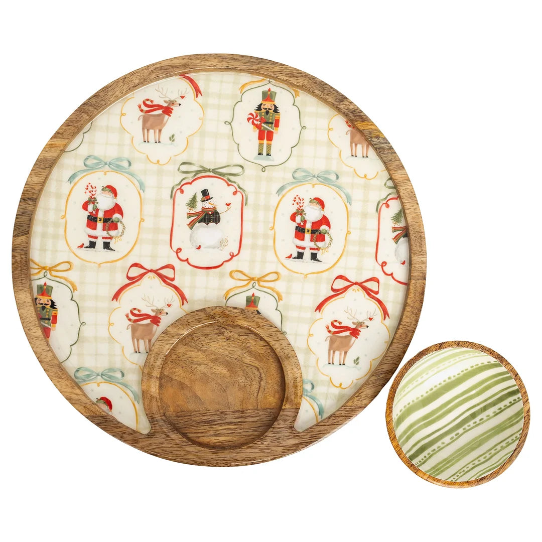 Frosty Fun Round Platter & Bowl