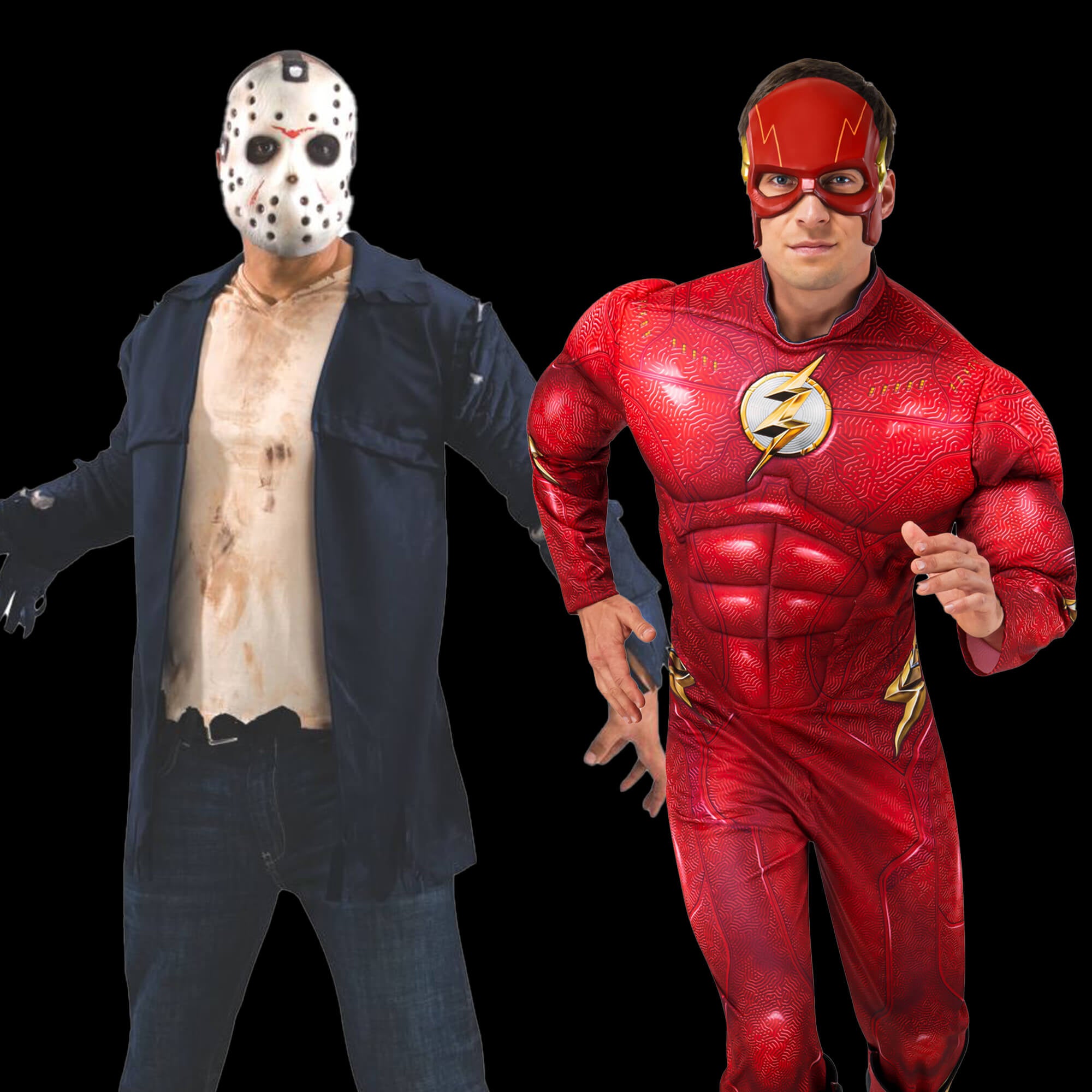 the flash and jason halloween costumes for men
