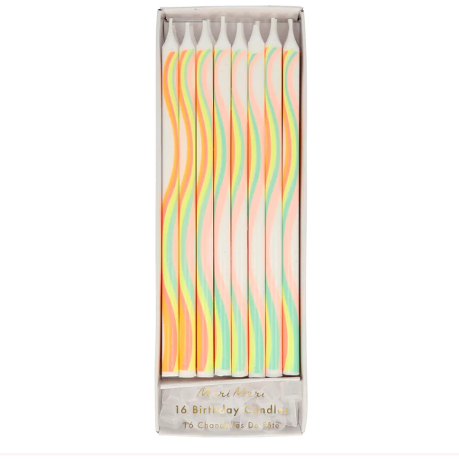 Meri Meri BOUTIQUE Meri Meri Rainbow Pattern Candles