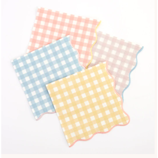 Meri Meri BOUTIQUE NAPKINS Gingham Small Napkins