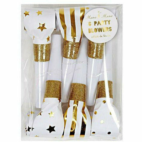 Meri Meri BOUTIQUE NAPKINS Gold Party Blowers