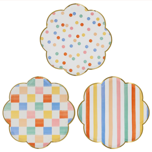 Meri Meri BOUTIQUE NAPKINS Meri Meri Colorful Pattern Dinner Plates