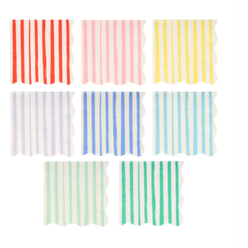 Meri Meri BOUTIQUE NAPKINS Mixed Stripe Small Napkins