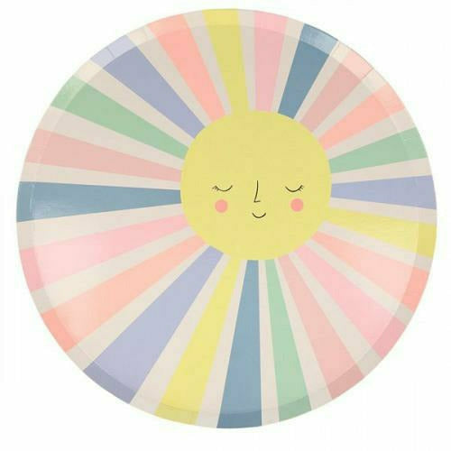 Meri Meri BOUTIQUE NAPKINS Rainbow Sun Plates