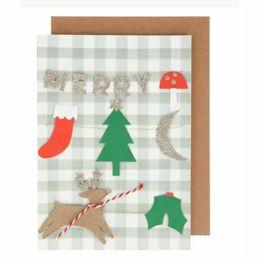 Meri Meri CARDS Merry Christmas Garland Card