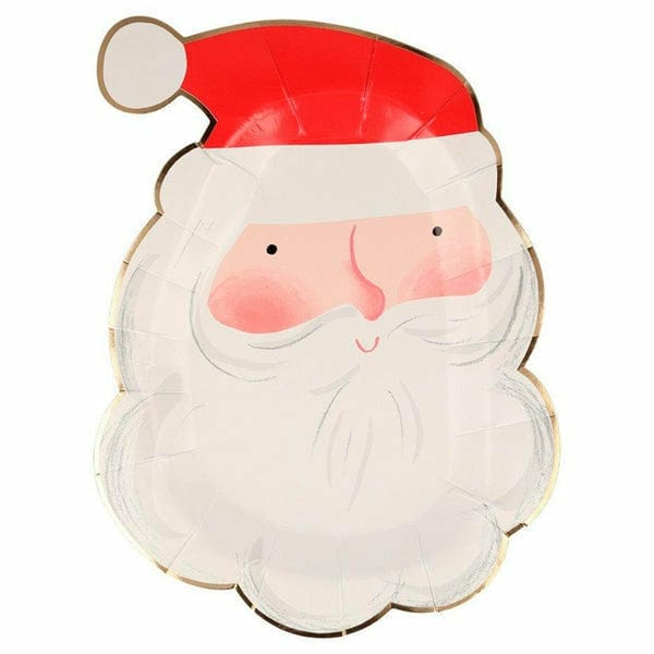 Meri Meri HOLIDAY: CHRISTMAS Jolly Santa Plates (x 8)