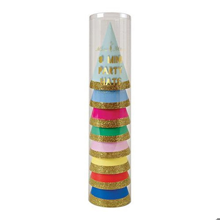 Multicolor Mini Party Hats (set of 8)