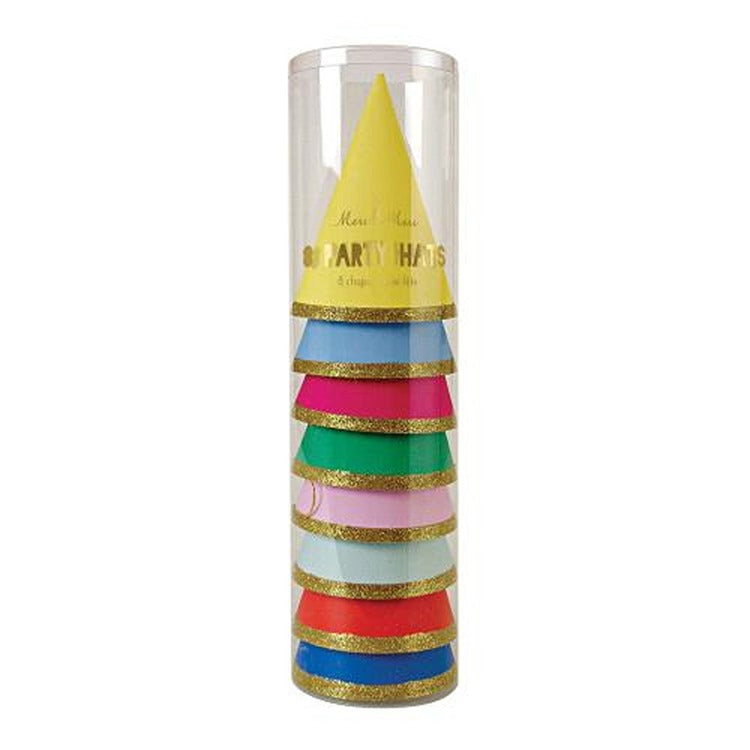 Multicolor Party Hats (set of 8)
