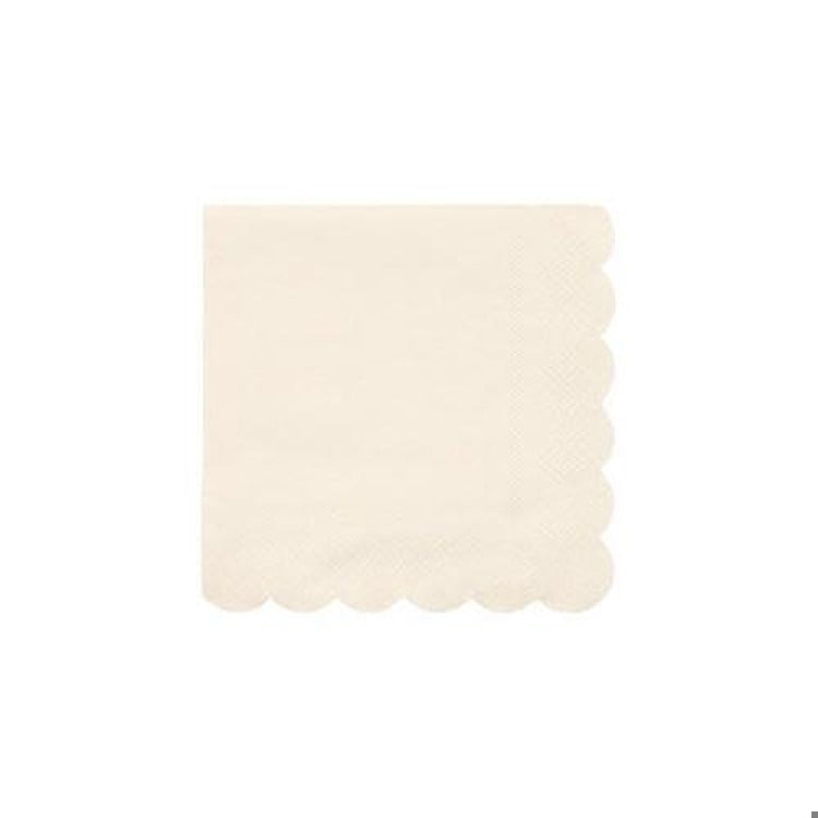 Small Cream Paper Napkins (x 20)