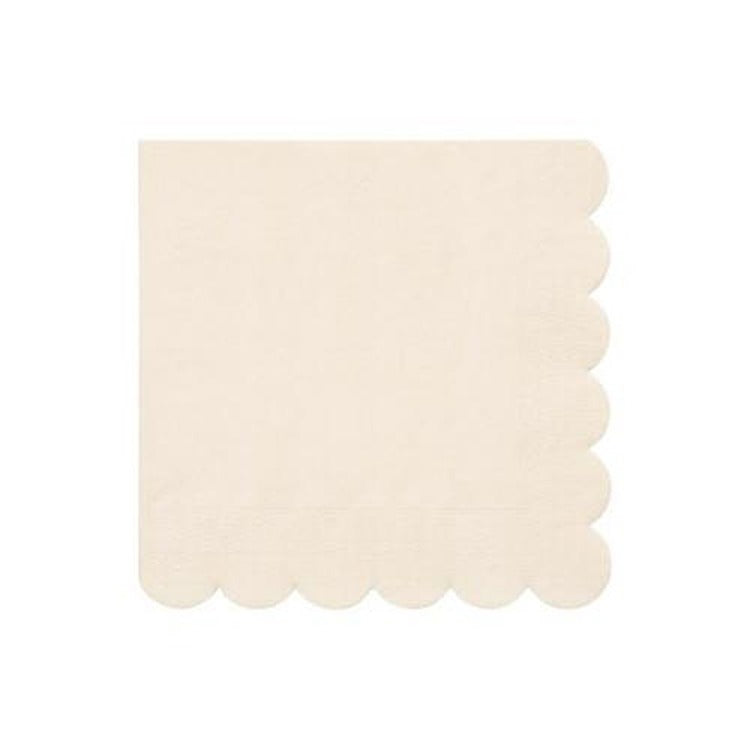 Large Cream Paper Napkins (x 20)