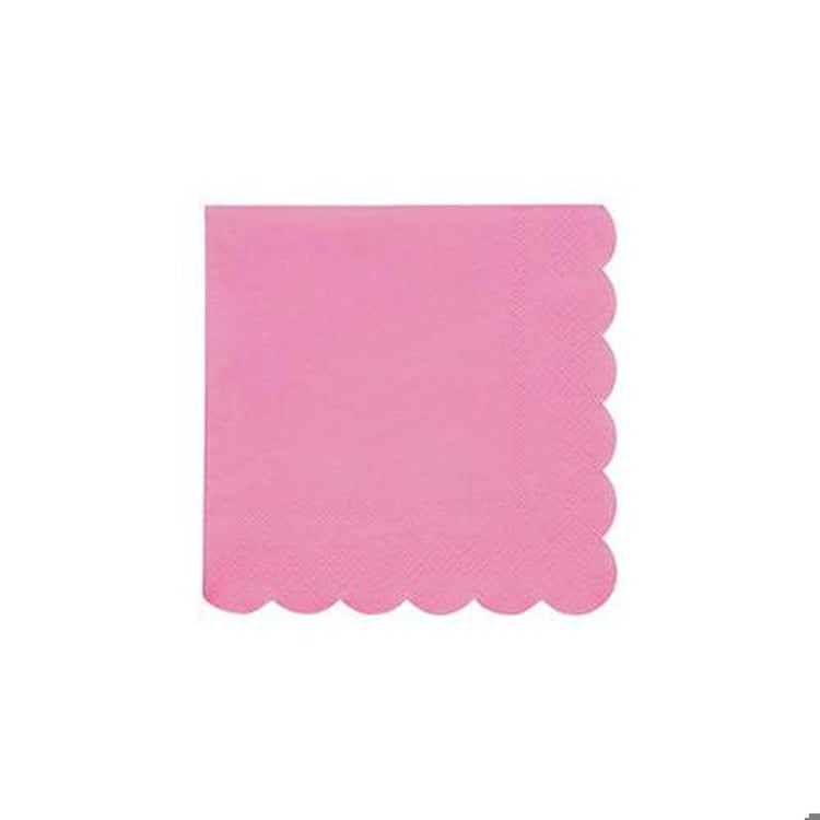 Small Bubblegum Pink Paper Napkins (x 20)