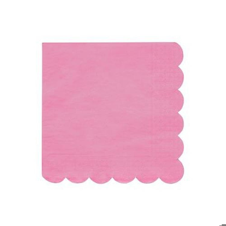 Large Bubblegum Pink Paper Napkins (x 20)