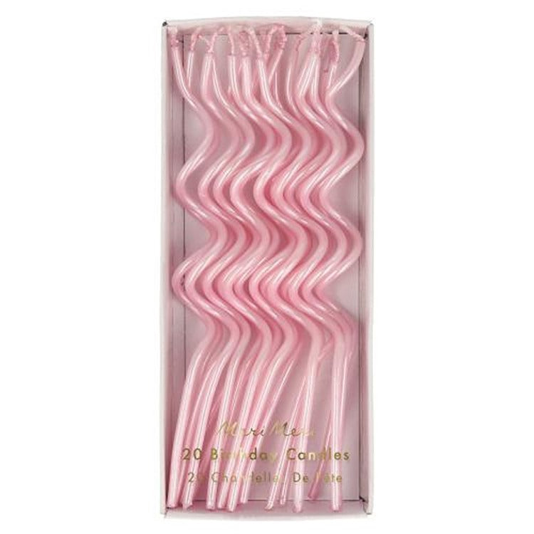 Pink Swirly Candles