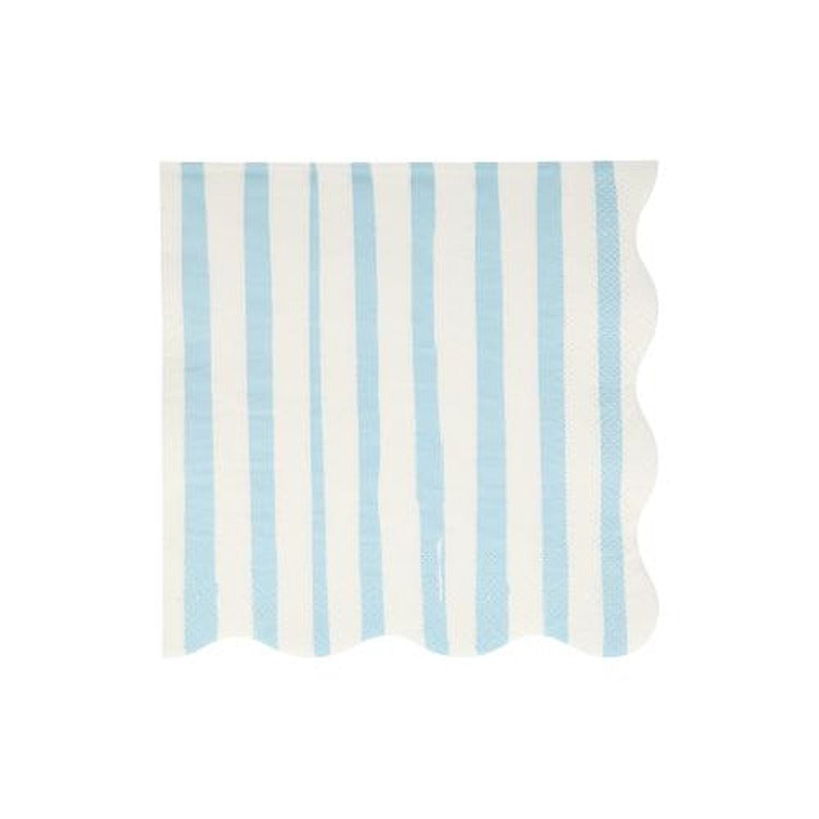 Blue Stripe Large Napkins (x 16)