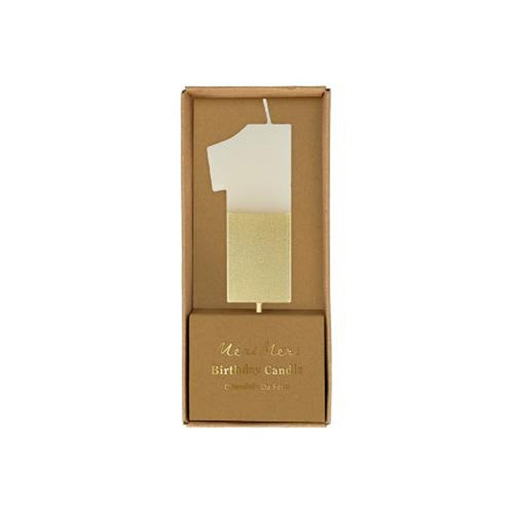 Gold Dipped Number Candles 0-9 (1)