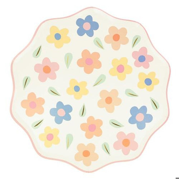 Happy Flowers Dinner Plates (x 8)