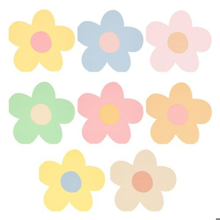 Daisy Shaped Napkins (x 16)
