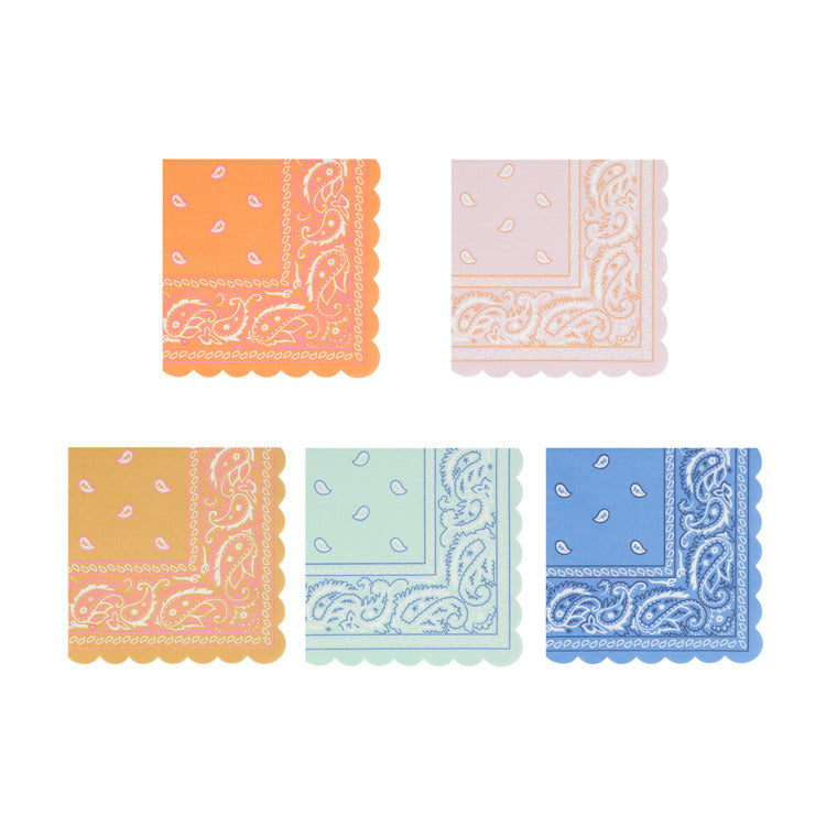 Western Bandana Small Napkins (x 16)