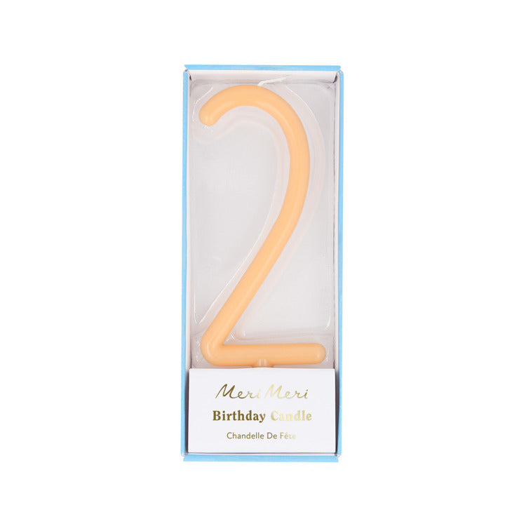 Large Slim Number 2 Candle (x1)