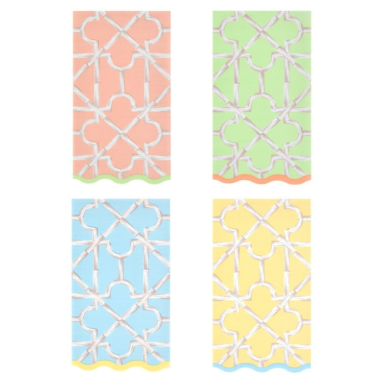Bamboo Pattern Guest Towels (x 16)