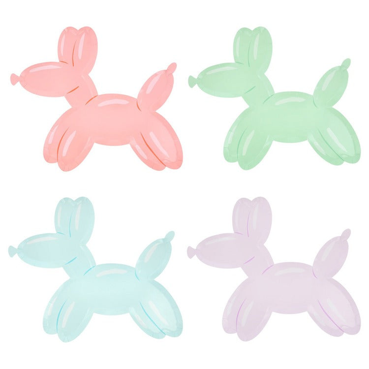 Balloon Dog Plates (x 8)