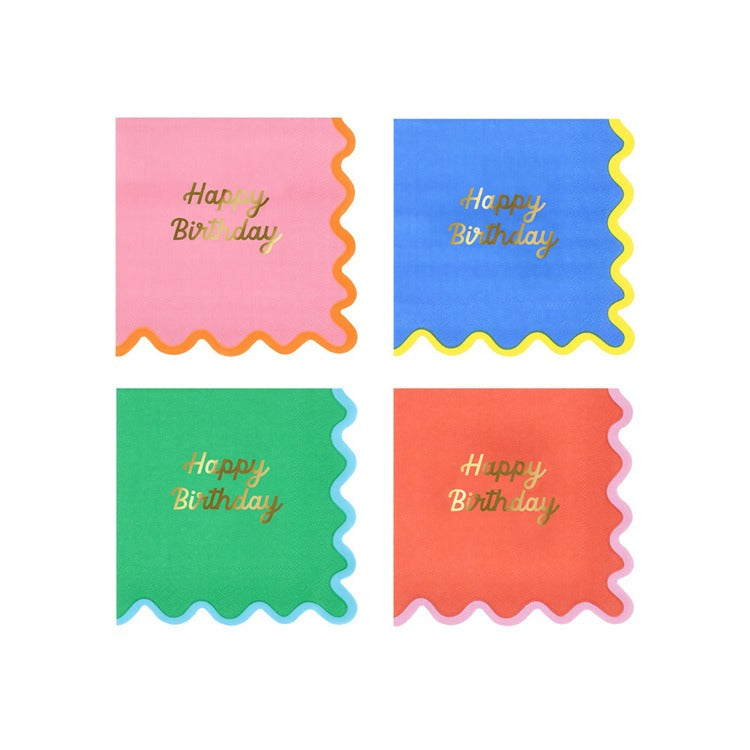 Wiggle Edge Small Napkins (x 16)
