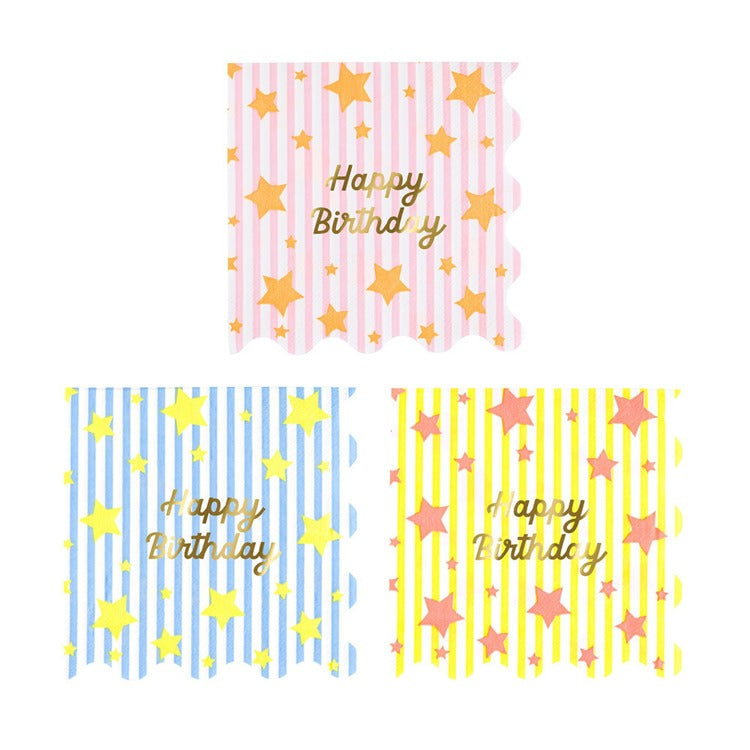 Bright Star Happy Birthday Large Napkins (x 16)