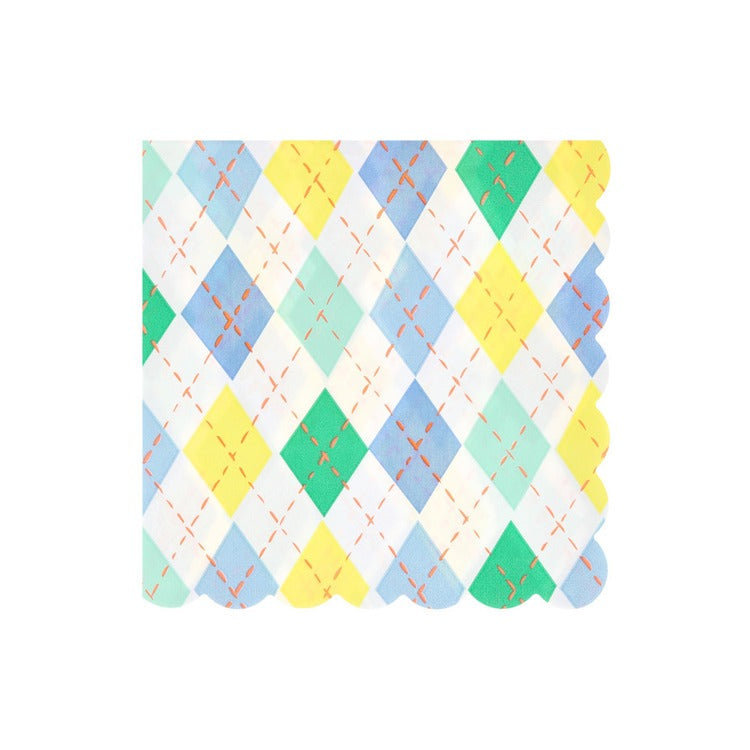 Argyle Large Napkins (x 16)