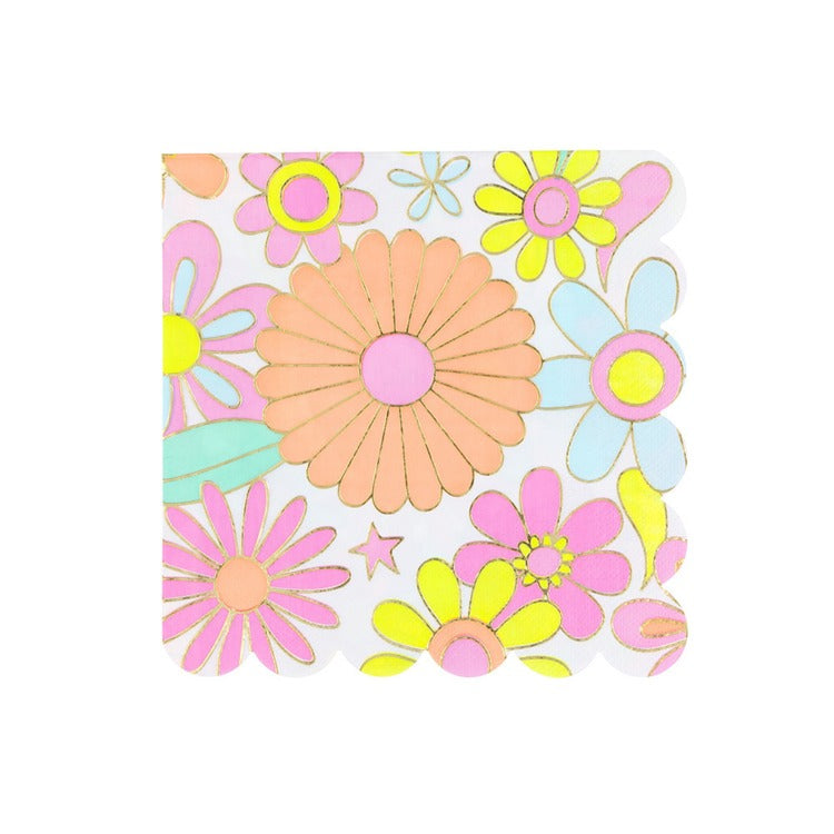 Flower Power Large Napkins (x 16)
