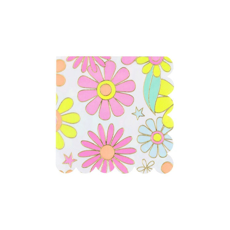 Flower Power Small Napkins (x 16)