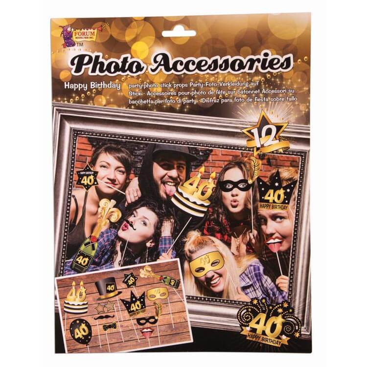 Milestone Photo Booth Accessories-&quot;40&quot;