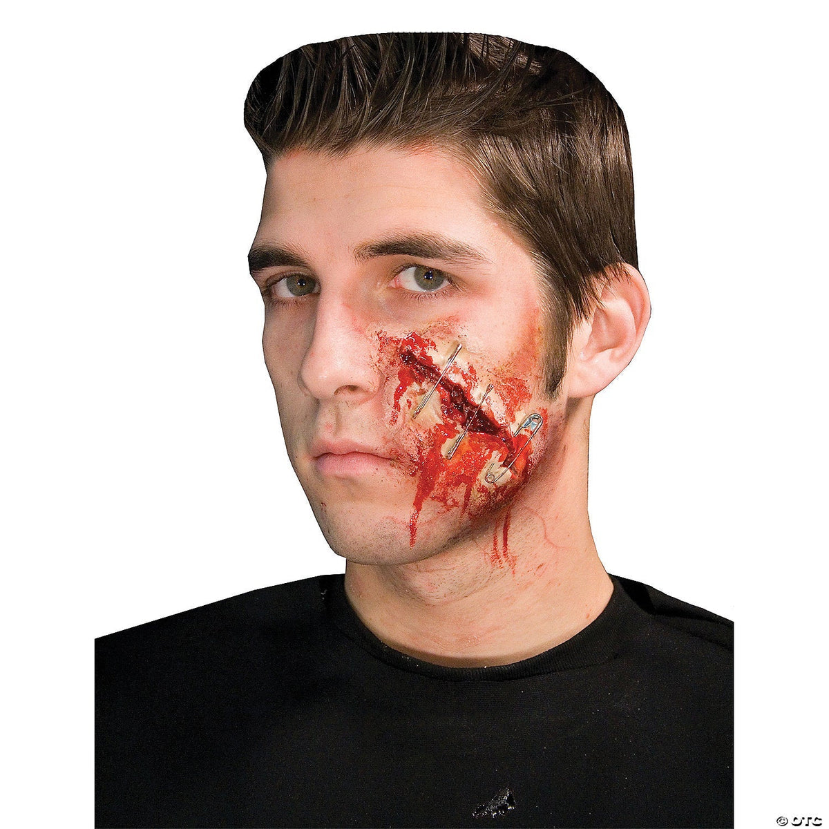 Morris Costumes COSTUMES: MAKE-UP Safely Pinned 4&quot; Gash Prosthetic