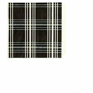 My Mind&#39;s Eye BOUTIQUE BLACK PLAID COCKTAIL NAPKINS