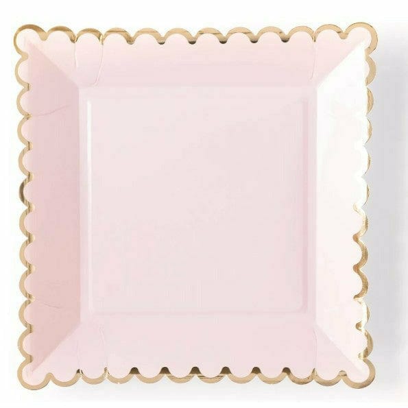 My Mind's Eye BOUTIQUE BLUSH SCALLOPED 9" PAPER PLATES