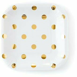 My Mind&#39;s Eye BOUTIQUE NAPKINS CREAM POLKA DOT 7&quot; PLATES