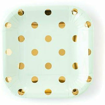 My Mind&#39;s Eye BOUTIQUE NAPKINS MINT POLKA DOT PLATES