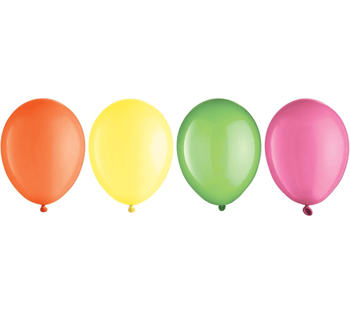 neon assortment of latex balloons