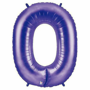 Nikki's Balloons BALLOONS 0 40" Purple Number Mylar Balloon